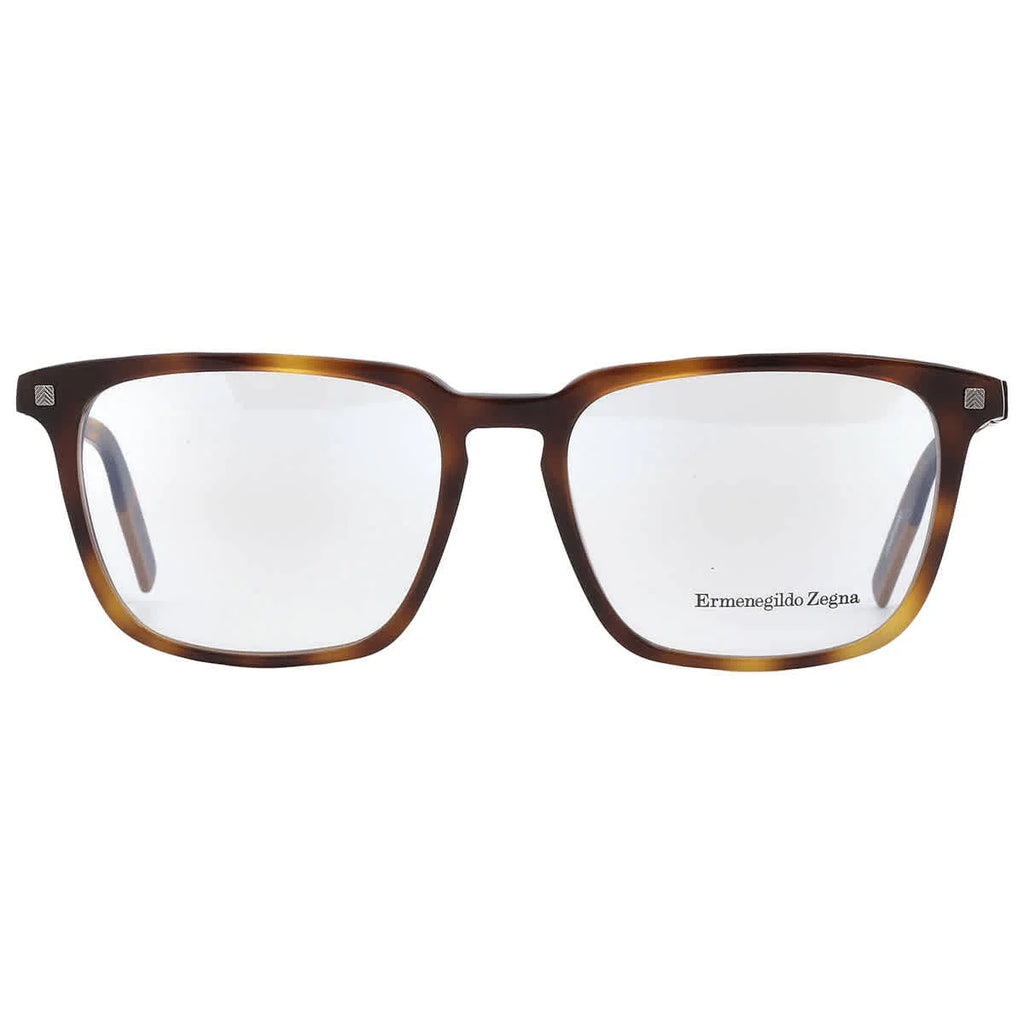 EZ5201 Eyeglasses Zegna Ermenegildo Dark Rim Havana Rectangle Full