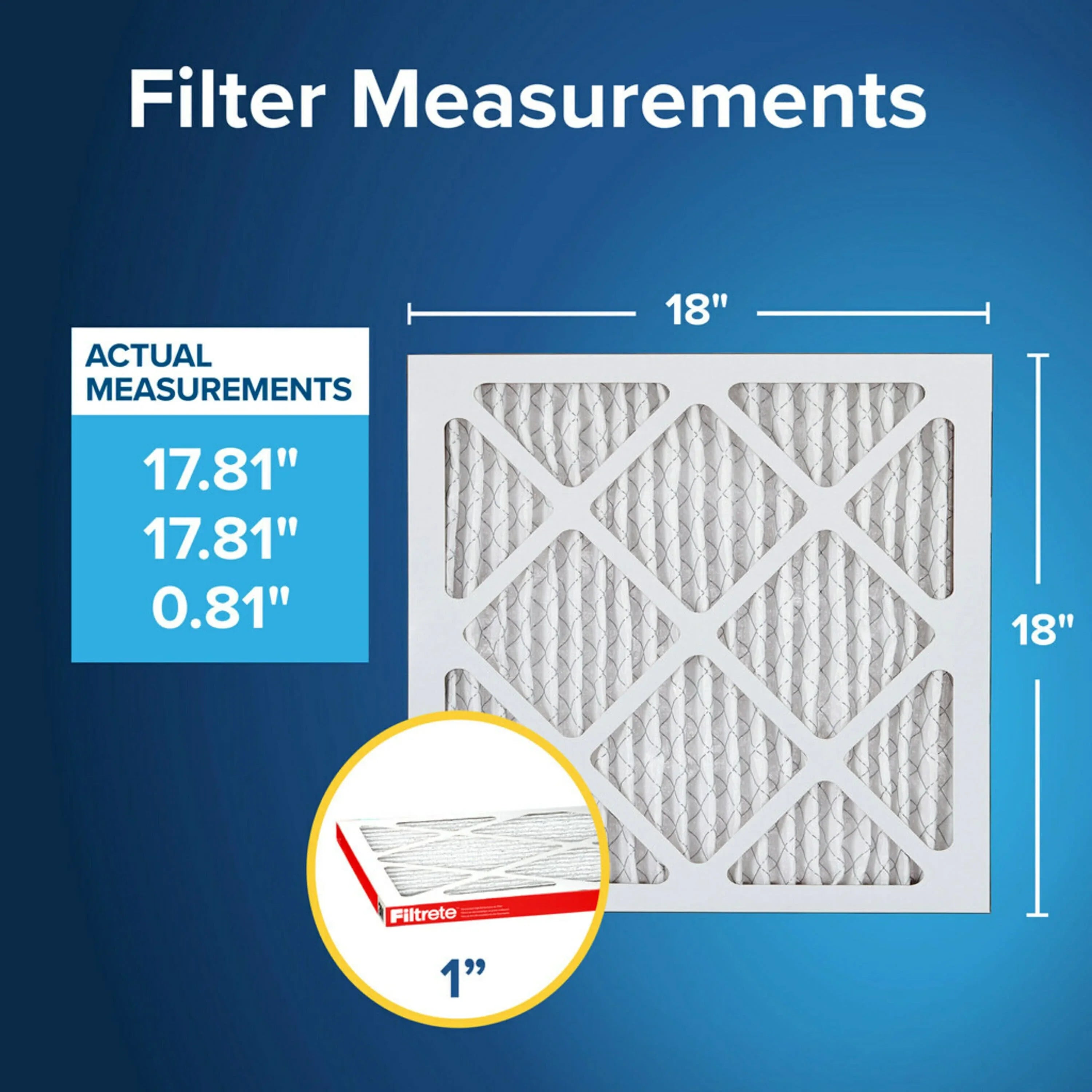 MERV 1 Air Allergen Filter, Filter Filtrete MPR 18x18x1 1000 Defense, 11,