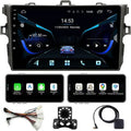 Din 08-12 Android Car 12 Bluetooth, Backup Corolla Toyota CarPlay&Android FM&AM, GPS Car Screen with Compatible for Double Navigation, Camera Support Binize Radio Stereo Inch Touch Auto,9
