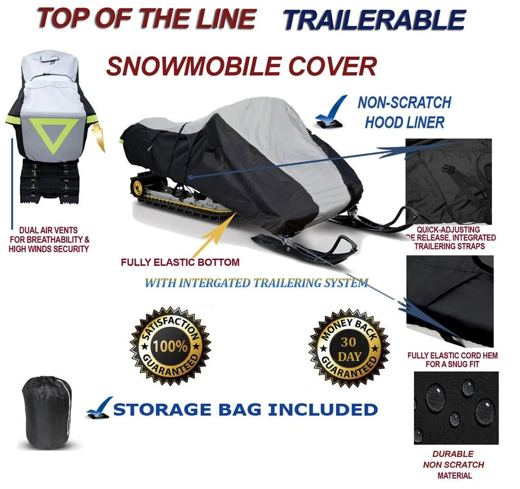 GSX Ski Sleds. Year Doo and Slush Snowmobile 2004-2004 Cover Travel Bombardier Storage Protection 800 UP LIMITED for Mud and Model Compatible 600D 2