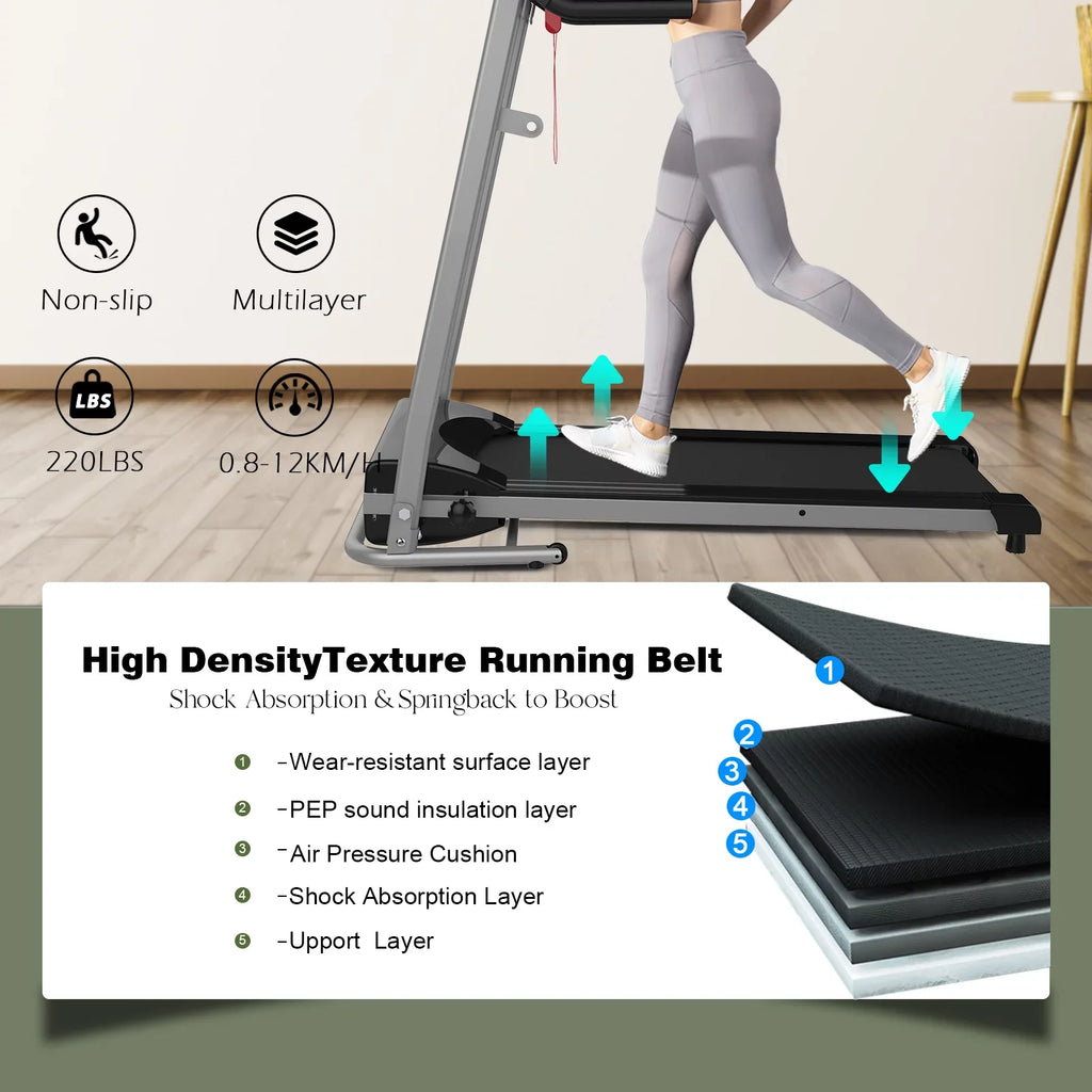 Folding Black Running Machine, Treadmill 1.5HP Electric Inolait