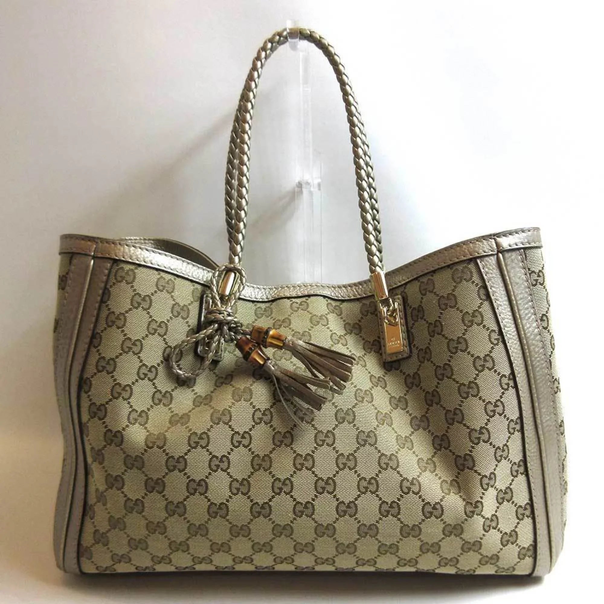 Pre-Owned (Good) GUCCI Gucci Vera 269945 tote GG bag bamboo shoulder canvas