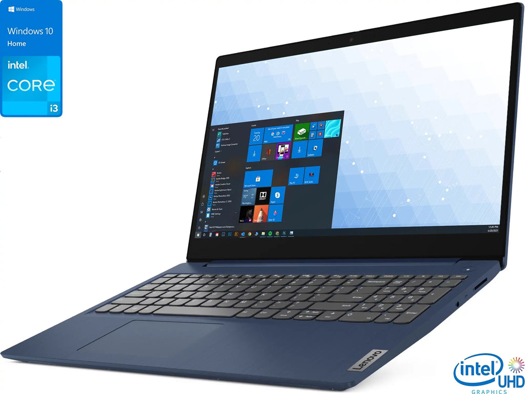 Card Bluetooth, NVMe Core Intel SSD, i3-1115G4 Windows Upto 11 S Home IdeaPad Reader, FHD Laptop, HDMI, 15.6" 256GB 3i 4.1GHz, Display, Lenovo RAM, Wi-Fi, 12GB