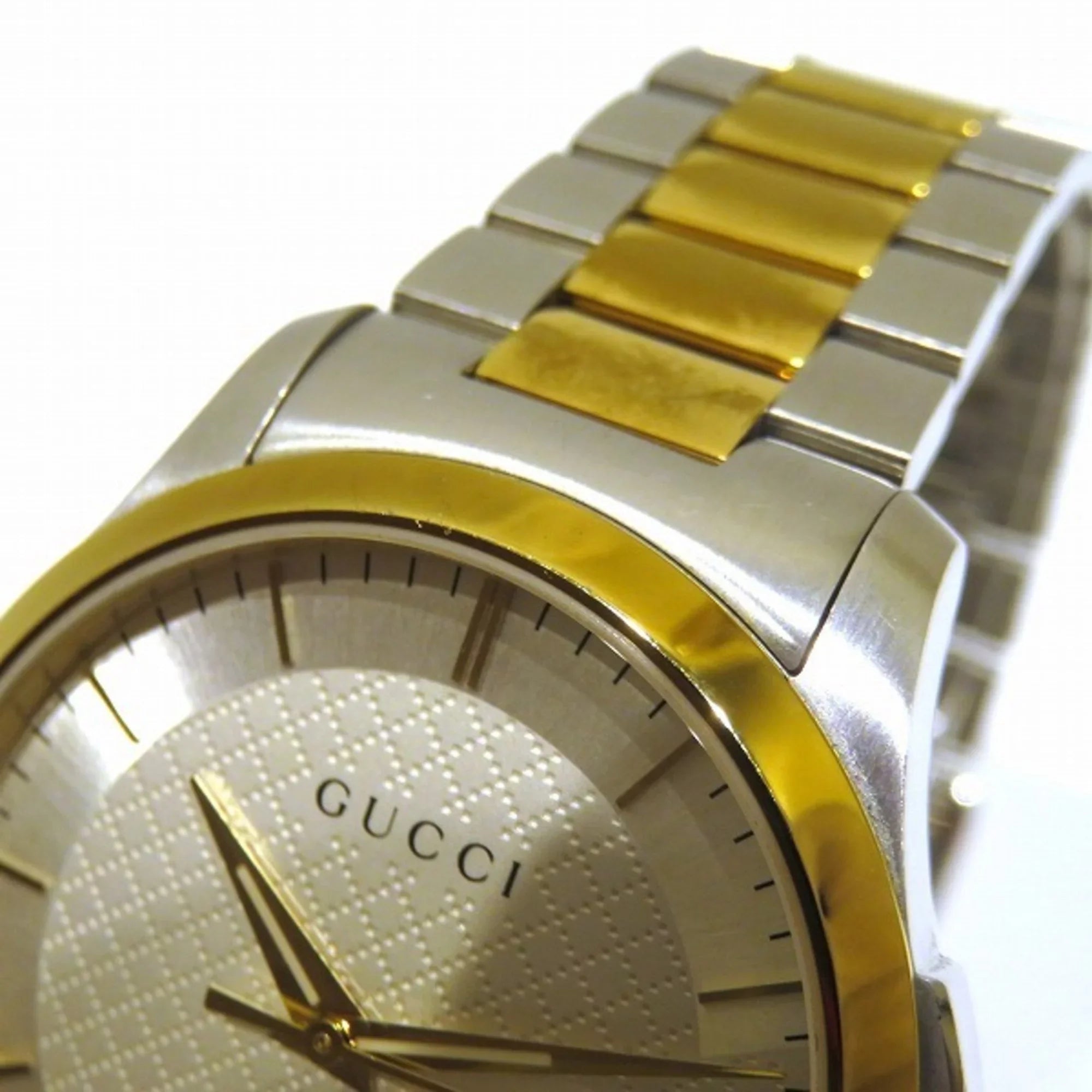 date watch timeless Used GUCCI Authenticated men quartz Gucci G 126.4