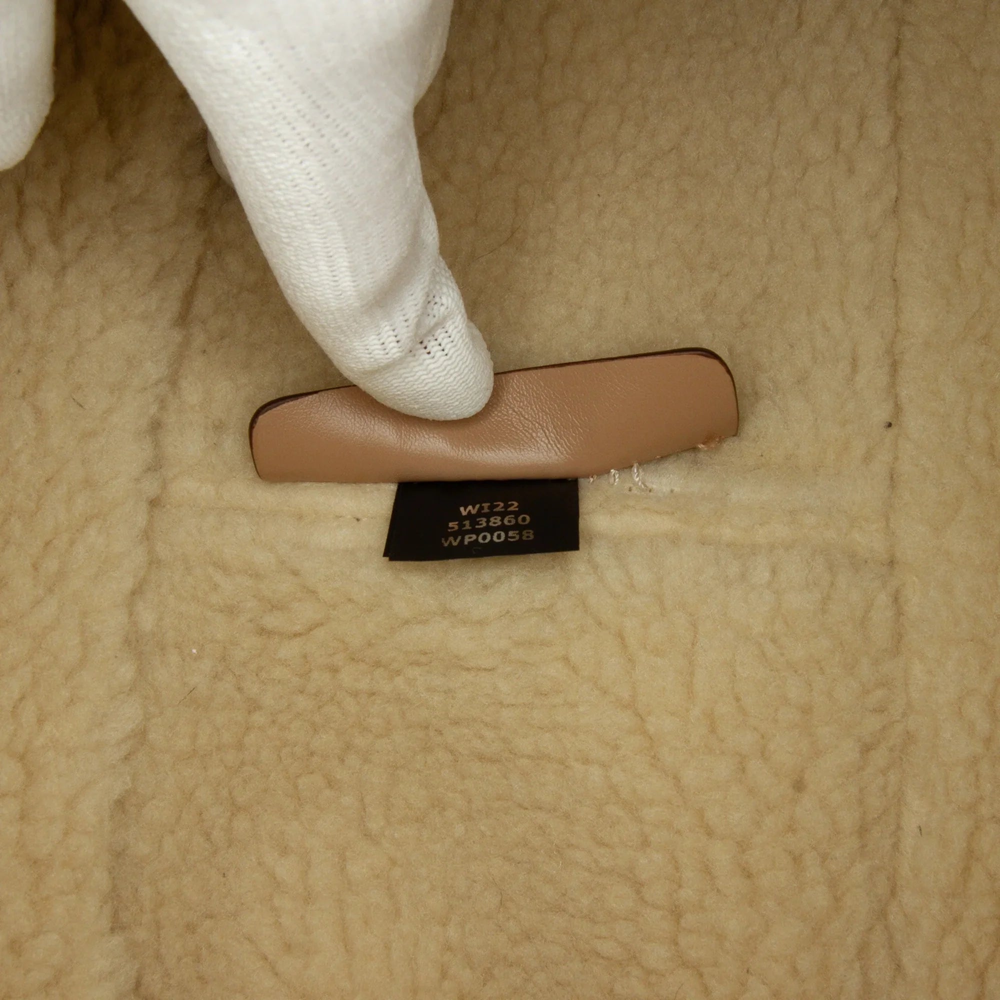 Shearling Pre-Owned Stella (Good) Authenticated Fiber McCartney Unisex Satchel Fabric Brown Stella Trimmed Logo Chemical
