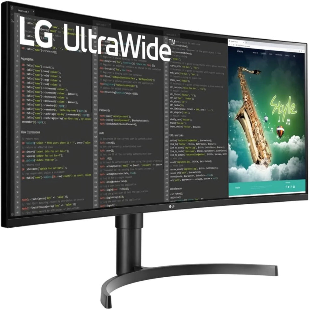 LCD 35WN65C-B Screen Class Gaming 35" Monitor, Curved Ultrawide WQHD LG 21:9