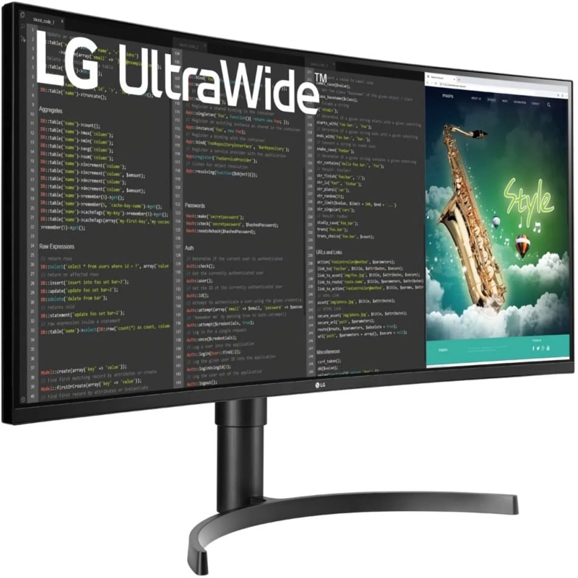 LCD 35WN65C-B Screen Class Gaming 35" Monitor, Curved Ultrawide WQHD LG 21:9
