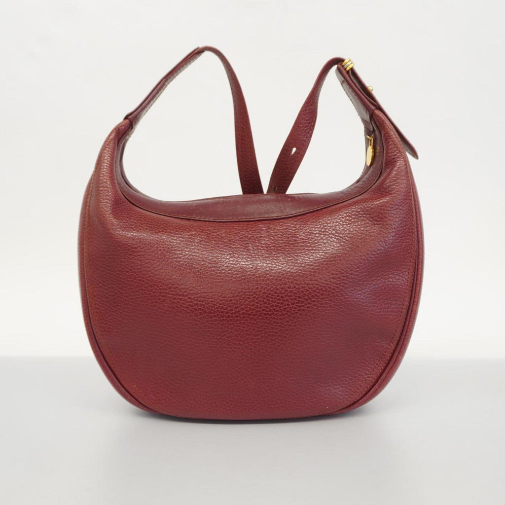 Red Cartier Ladies Shoulder Pre-Owned Bag Leather (Good) Must