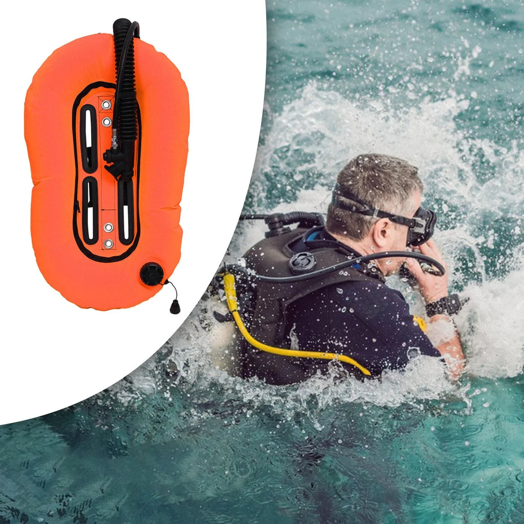 for yotijar Snorkeling Freediving Diving Wing Scuba Orange Set Diving Single Tank BCD Donut
