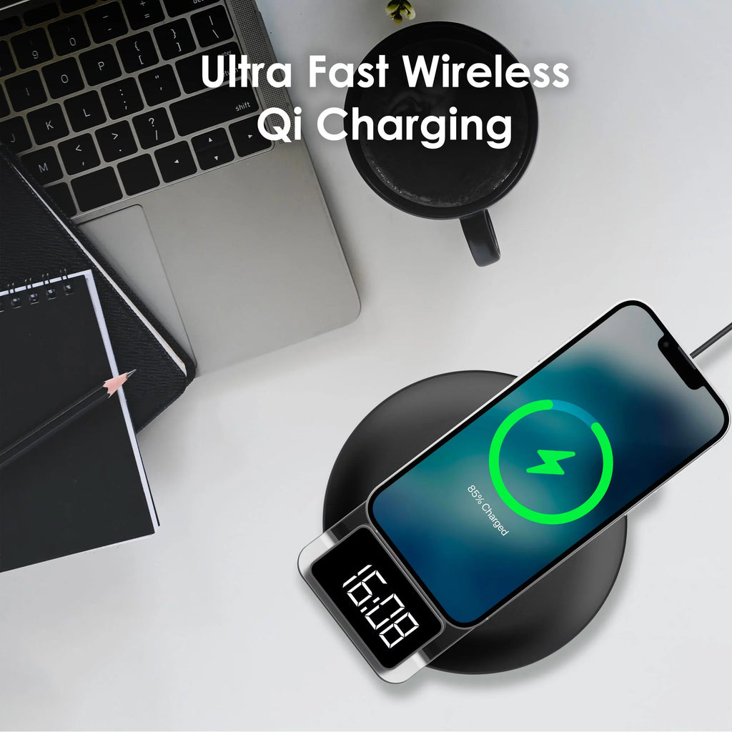 Control, RS7 Black - Wireless Charging Lamps Table-Desk Rexing 3-in-1 Station, Touch